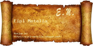 Eipl Metella névjegykártya